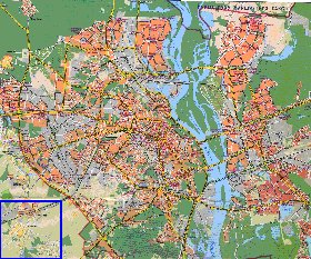 Transporte mapa de Kiev