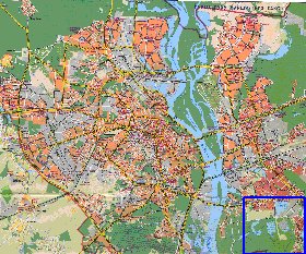 Transporte mapa de Kiev