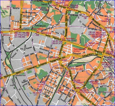 Transporte mapa de Kiev