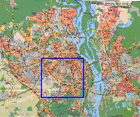 Transporte mapa de Kiev