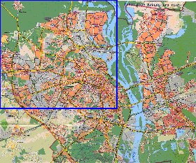 Transporte mapa de Kiev