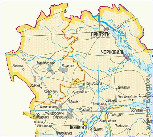 mapa de Kiev do idioma ucraniano