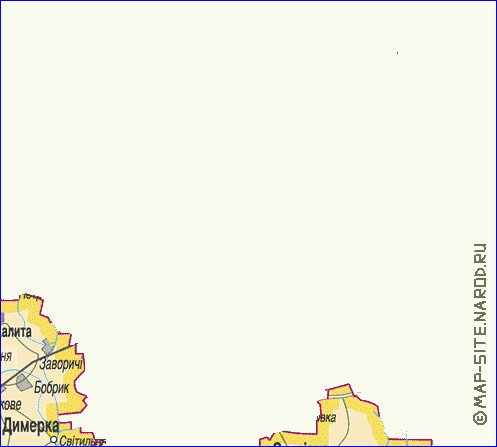 carte de Oblast de Kiev de la langue ukrainienne