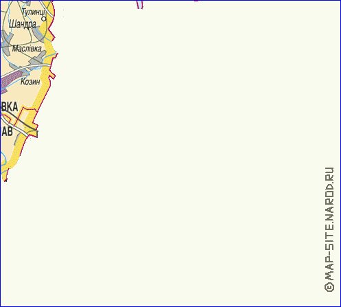 mapa de Kiev do idioma ucraniano