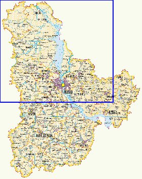 mapa de Kiev do idioma ucraniano