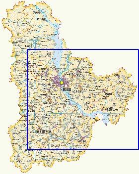 mapa de Kiev do idioma ucraniano