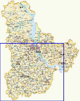 mapa de Kiev do idioma ucraniano