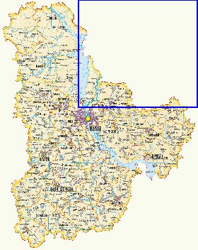 mapa de Kiev do idioma ucraniano