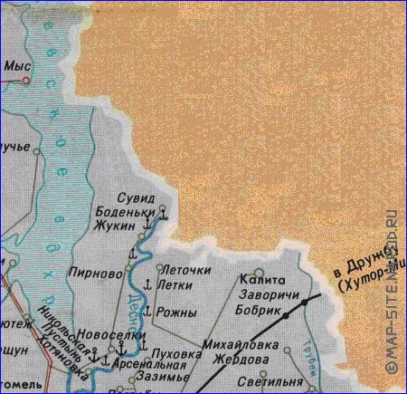 carte de Oblast de Kiev