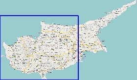 Administratives carte de Chypre en anglais