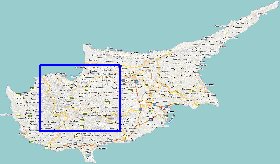 Administratives carte de Chypre en anglais