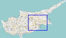 Administratives carte de Chypre en anglais