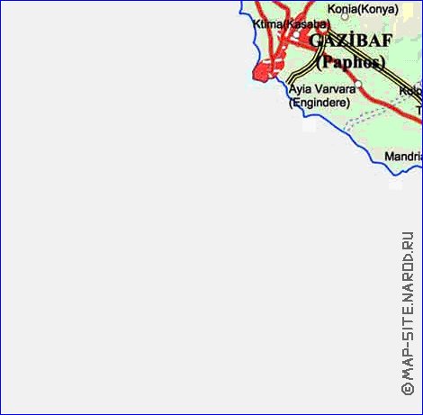 Administratives carte de Chypre