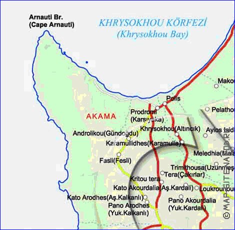 Administratives carte de Chypre