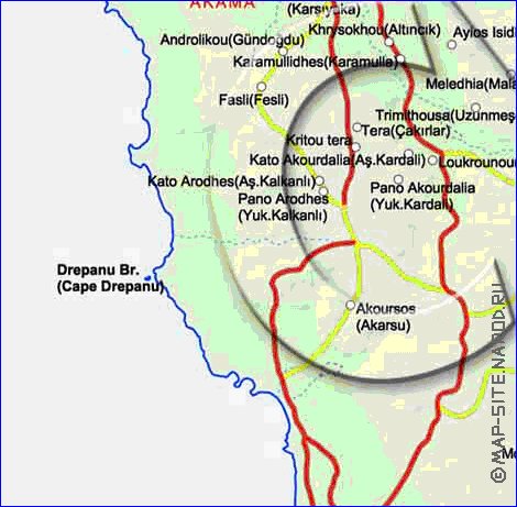 Administratives carte de Chypre