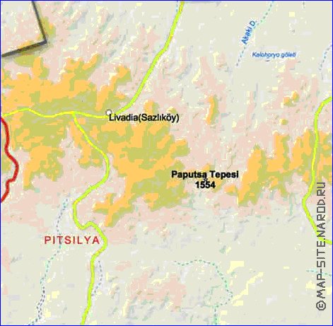 Administrativa mapa de Chipre