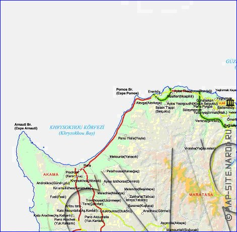 Administratives carte de Chypre