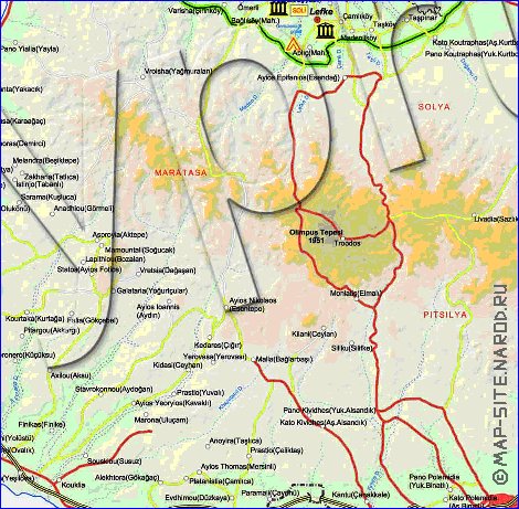 Administratives carte de Chypre