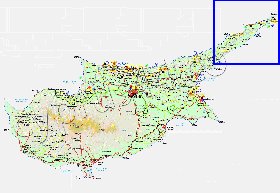 Administratives carte de Chypre