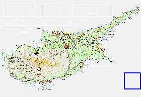 Administratives carte de Chypre