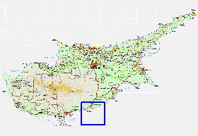 Administratives carte de Chypre