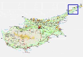 Administratives carte de Chypre