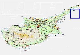 Administratives carte de Chypre