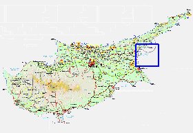 Administratives carte de Chypre