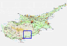 Administratives carte de Chypre