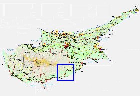 Administratives carte de Chypre