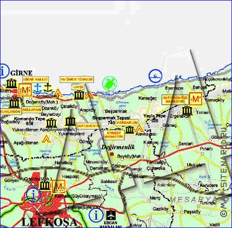 Administratives carte de Chypre