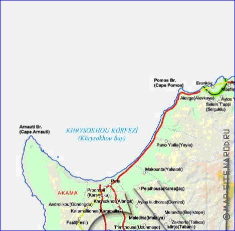 Administratives carte de Chypre