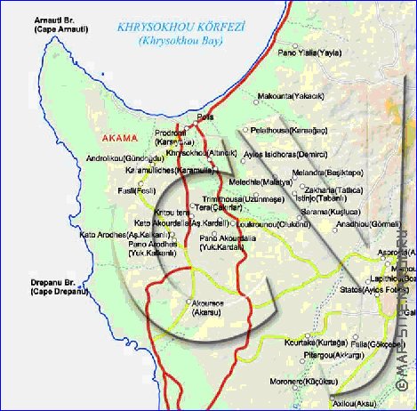 Administratives carte de Chypre