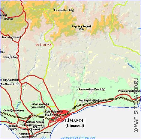 Administratives carte de Chypre