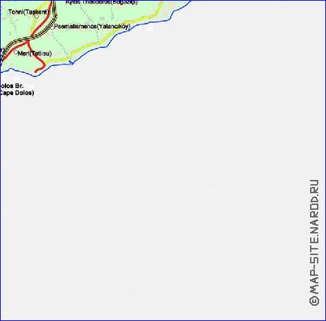 Administrativa mapa de Chipre