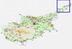 Administratives carte de Chypre