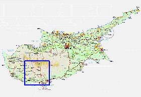 Administratives carte de Chypre