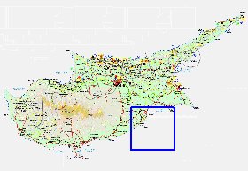 Administratives carte de Chypre