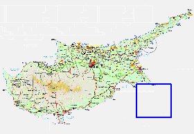 Administratives carte de Chypre