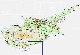 Administratives carte de Chypre