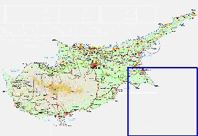 Administratives carte de Chypre