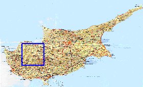 carte de des routes Chypre
