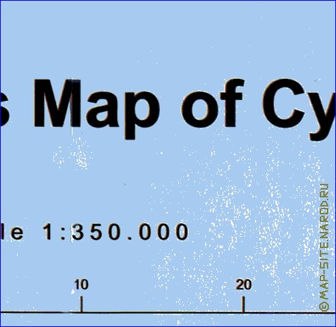 mapa de Chipre em ingles