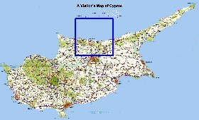 carte de Chypre en anglais