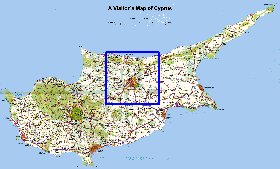 carte de Chypre en anglais