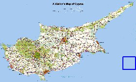 carte de Chypre en anglais