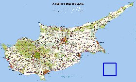 carte de Chypre en anglais