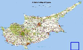 carte de Chypre en anglais