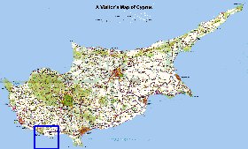 carte de Chypre en anglais