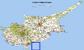 carte de Chypre en anglais